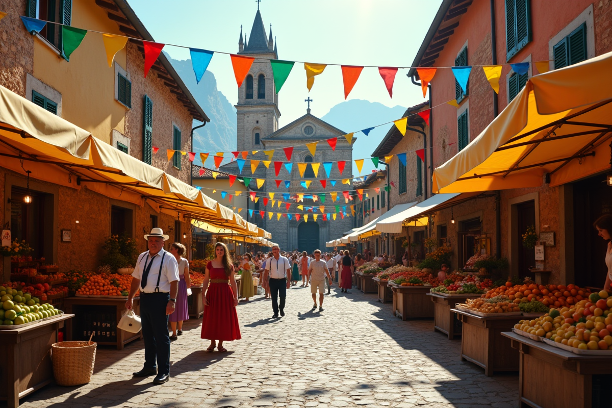 Place de village italienne lors d